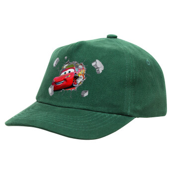 Brick McQueen, Καπέλο παιδικό Baseball, 100% Βαμβακερό, Low profile, Πράσινο