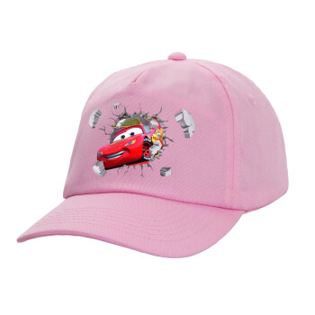 Brick McQueen, Casual children's baseball cap, 100% Cotton Twill, PINK (COTTON, CHILDREN'S, ONE SIZE)