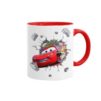 Brick McQueen, Mug colored red, ceramic, 330ml