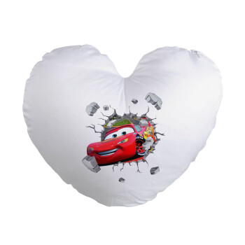 Brick McQueen, Μαξιλάρι καναπέ καρδιά 40x40cm περιέχεται το  γέμισμα