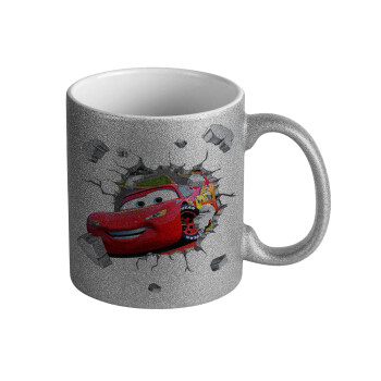 Brick McQueen, Κούπα Ασημένια Glitter που γυαλίζει, κεραμική, 330ml