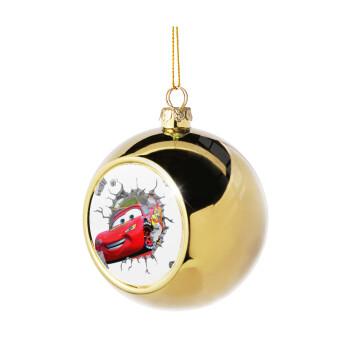 Brick McQueen, Golden Christmas tree ball ornament 8cm