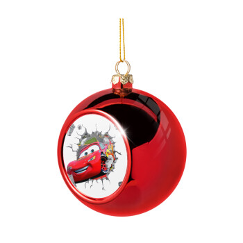 Brick McQueen, Χριστουγεννιάτικη μπάλα δένδρου Κόκκινη 8cm