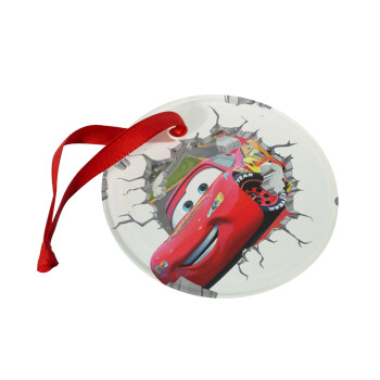 Brick McQueen, Christmas ornament glass 9cm