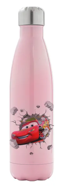 Αγωνιστικό αυτοκίνητο Κεραυνός — Metal mug thermos Pink Iridiscent (Stainless steel), double wall, 500ml