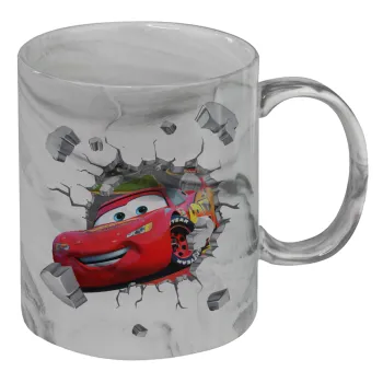 Brick McQueen, Mug ceramic marble style, 330ml