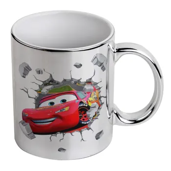 Brick McQueen, Mug ceramic, silver mirror, 330ml
