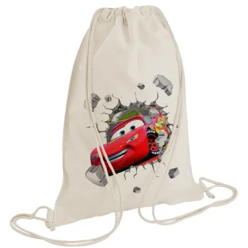 Brick McQueen, Τσάντα πλάτης πουγκί GYMBAG natural (28x40cm)