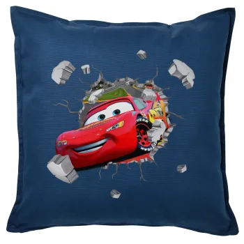 Brick McQueen, Sofa cushion Blue 50x50cm includes filling