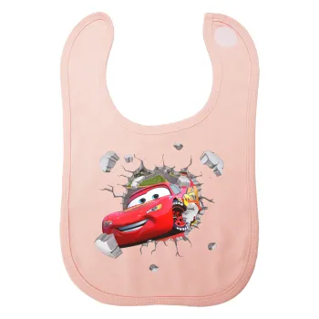 Brick McQueen, Σαλιάρα με Σκρατς ΡΟΖ 100% Organic Cotton (0-18 months)