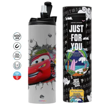 Brick McQueen, Tumbler ποτήρι θερμό ΓΚΡΙ από ανοξείδωτο ατσάλι 600ml