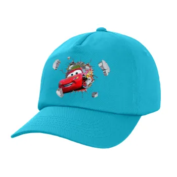 Brick McQueen, Children's Baseball Cap, 100% Cotton Twill, Blue (COTTON, CHILDREN, UNISEX, ONE SIZE)