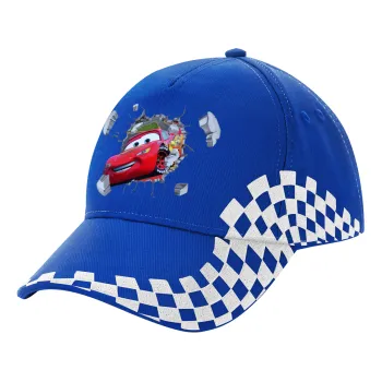 Brick McQueen, Καπέλο Ενηλίκων Ultimate ΜΠΛΕ RACING, (100% ΒΑΜΒΑΚΕΡΟ DRILL, ΕΝΗΛΙΚΩΝ, UNISEX, ONE SIZE)