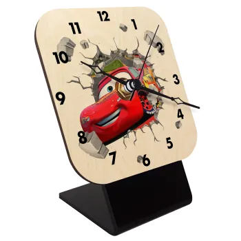 Brick McQueen, Quartz Table clock in natural wood (10cm)