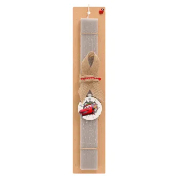 Brick McQueen, Easter Set, wooden keychain & scented Easter candle flat (30cm) (GRAY)