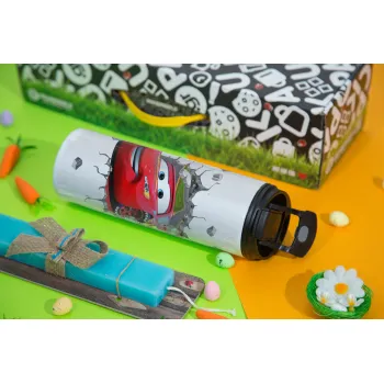 Brick McQueen, Πασχαλινή Λαμπάδα με Travel Tumbler θερμό με διπλό καπάκι (600ml, BPA free) & κερί αρωματικό πλακέ (30cm) (ΤΙΡΚΟΥΑΖ)