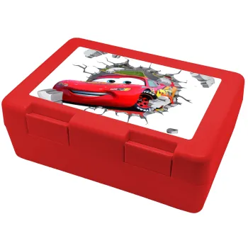 Brick McQueen, Children's cookie container RED 185x128x65mm (BPA free plastic)