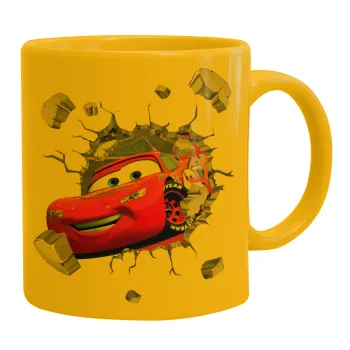 Brick McQueen, Κούπα, κεραμική κίτρινη, 330ml