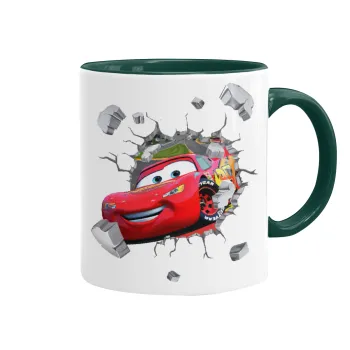 Brick McQueen, Mug colored green, ceramic, 330ml