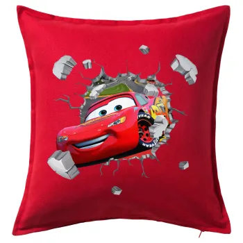 Brick McQueen, Sofa cushion RED 50x50cm includes filling