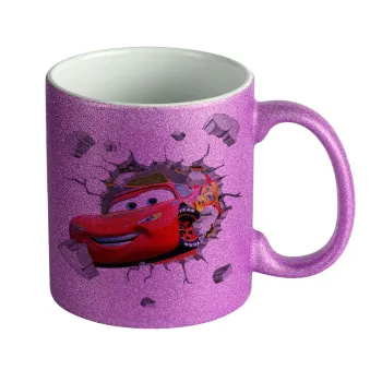 Brick McQueen, Κούπα Μωβ Glitter που γυαλίζει, κεραμική, 330ml
