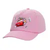 Adult Baseball Cap, 100% Cotton, PINK (COTTON, ADULT, UNISEX, ONE SIZE)