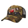 Adult Structured Trucker Hat, with Mesh, (Camouflage) Army (100% COTTON, ADULT, UNISEX, ONE SIZE)