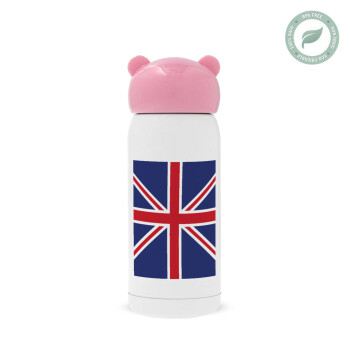 Σημαία Αγγλίας UK, Ροζ ανοξείδωτο παγούρι θερμό (Stainless steel), 320ml