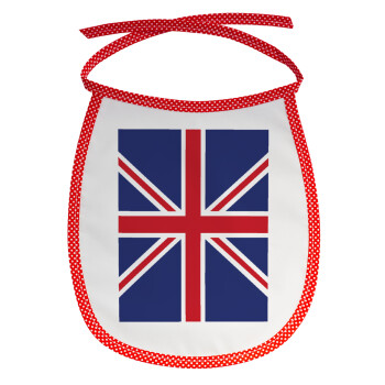 Σημαία Αγγλίας UK, Σαλιάρα μωρού αλέκιαστη με κορδόνι Κόκκινη