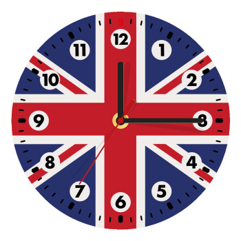 Σημαία Αγγλίας UK, Ρολόι τοίχου ξύλινο (20cm)