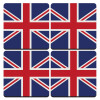 Σημαία Αγγλίας UK, ΣΕΤ 4 Σουβέρ ξύλινα τετράγωνα