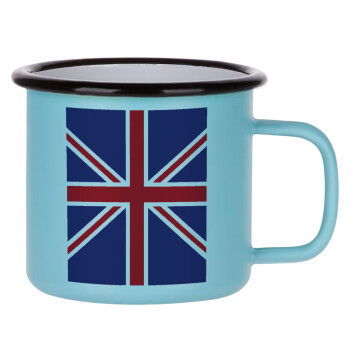 Σημαία Αγγλίας UK, Κούπα Μεταλλική εμαγιέ ΜΑΤ σιέλ 360ml