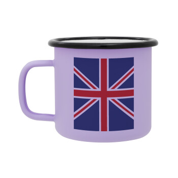 Σημαία Αγγλίας UK, Κούπα Μεταλλική εμαγιέ ΜΑΤ Light Pastel Purple 360ml