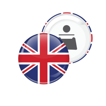 Σημαία Αγγλίας UK, Μαγνητάκι και ανοιχτήρι μπύρας στρογγυλό διάστασης 5,9cm