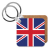Σημαία Αγγλίας UK, Μπρελόκ Ξύλινο τετράγωνο MDF 5cm (3mm πάχος)