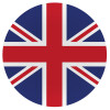 Σημαία Αγγλίας UK, Mousepad Στρογγυλό 20cm