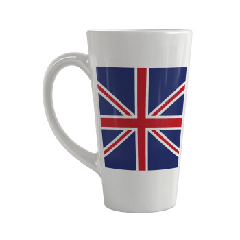 UK Flag, Κούπα κωνική Latte Μεγάλη, κεραμική, 450ml