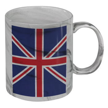 Σημαία Αγγλίας UK, Κούπα κεραμική, marble style (μάρμαρο), 330ml