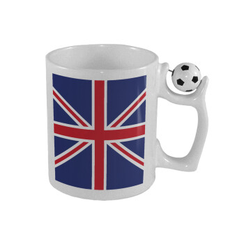 Σημαία Αγγλίας UK, Κούπα με μπάλα ποδασφαίρου , 330ml
