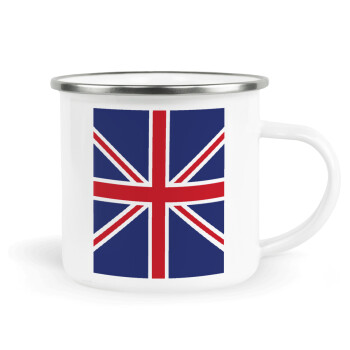 Σημαία Αγγλίας UK, Κούπα Μεταλλική εμαγιέ λευκη 360ml