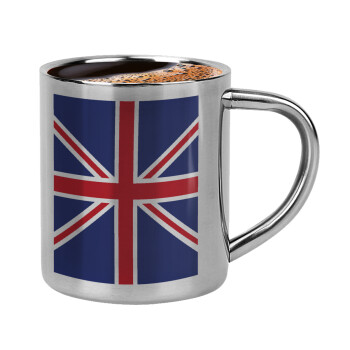 Σημαία Αγγλίας UK, Κουπάκι μεταλλικό διπλού τοιχώματος για espresso (220ml)