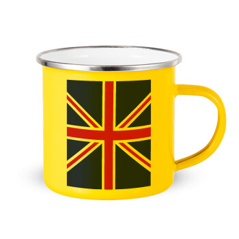 UK Flag, Κούπα Μεταλλική εμαγιέ Κίτρινη 360ml