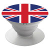 Σημαία Αγγλίας UK, Pop Socket Λευκό Βάση Στήριξης Κινητού στο Χέρι