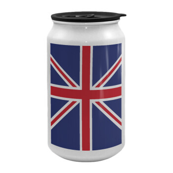 UK Flag, Κούπα ταξιδιού μεταλλική με καπάκι (tin-can) 500ml
