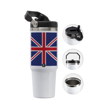 UK Flag, 30oz stainless Steel Tumbler with Handle