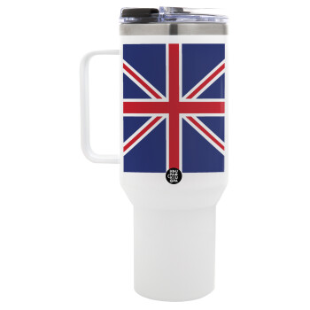 Σημαία Αγγλίας UK, Mega Tumbler με καπάκι, διπλού τοιχώματος (θερμό) 1,2L