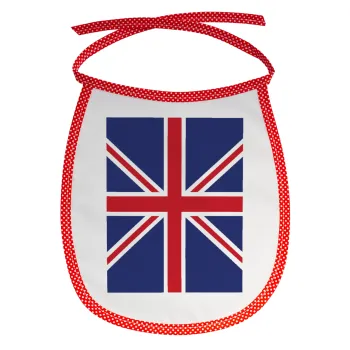 Σημαία Αγγλίας UK, Σαλιάρα μωρού αλέκιαστη με κορδόνι Κόκκινη