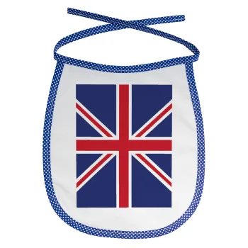 Σημαία Αγγλίας UK, Σαλιάρα μωρού αλέκιαστη με κορδόνι Μπλε