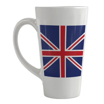 Σημαία Αγγλίας UK, Κούπα κωνική Latte Μεγάλη, κεραμική, 450ml