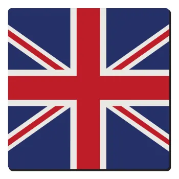 UK Flag, Τετράγωνο μαγνητάκι ξύλινο 6x6cm